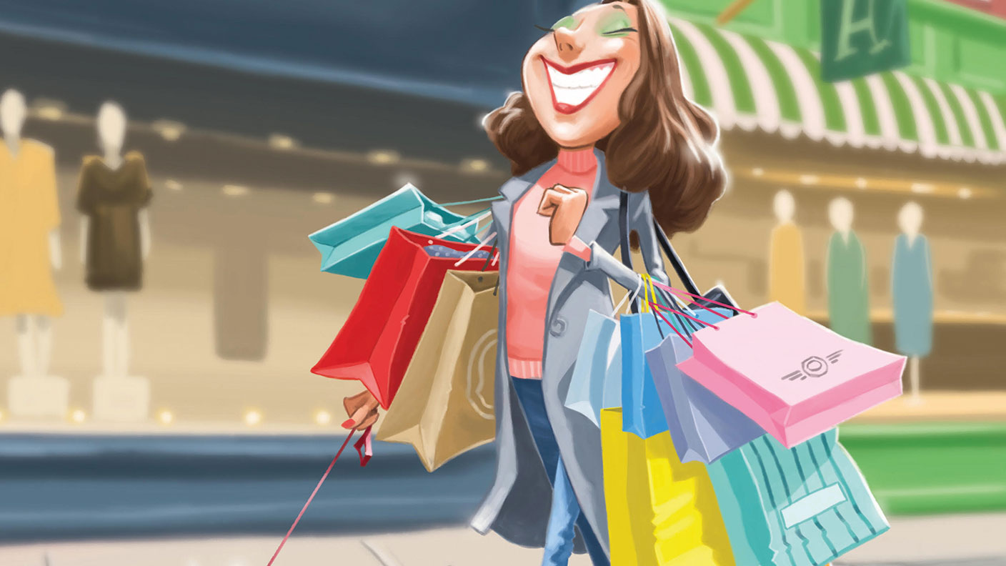 Cover illustration – woman with shopping bags