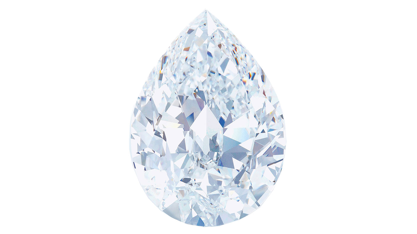 101.38-carat pear-shaped D Flawless diamond