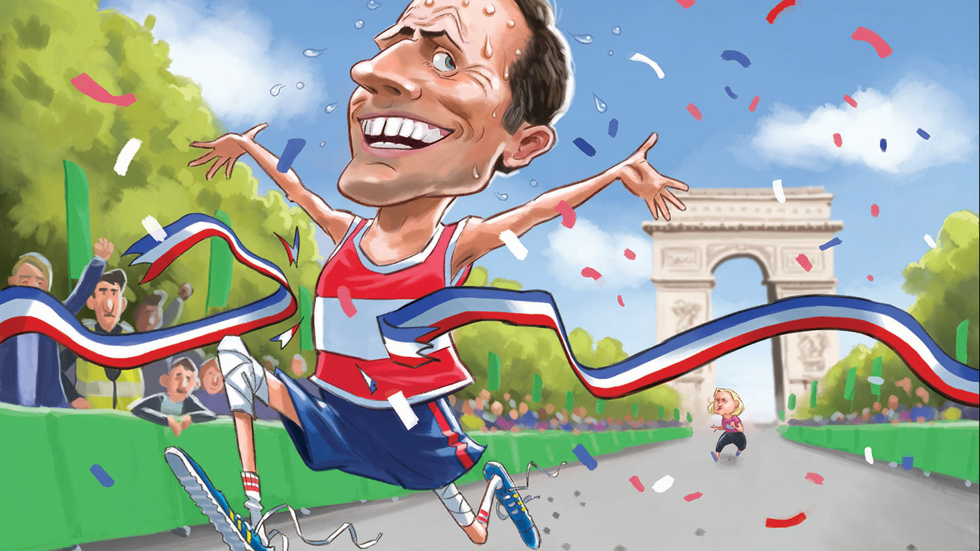 MoneyWeek cover illustration - Emmanuel Macron