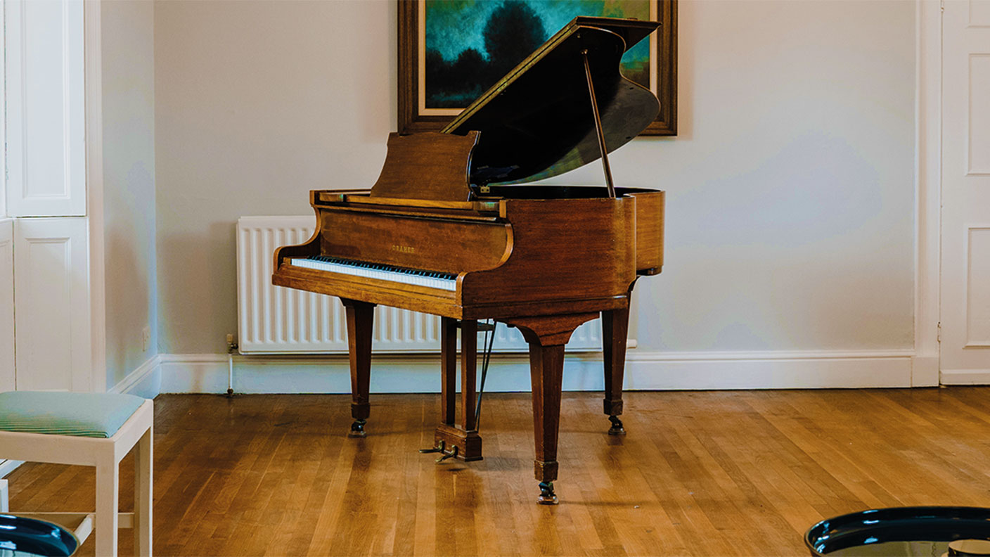 Grand piano at Sandon Hall