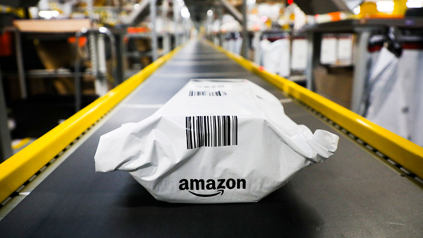 Amazon  package on a converyor belt © G