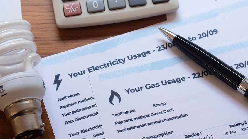Gas and electricity bills