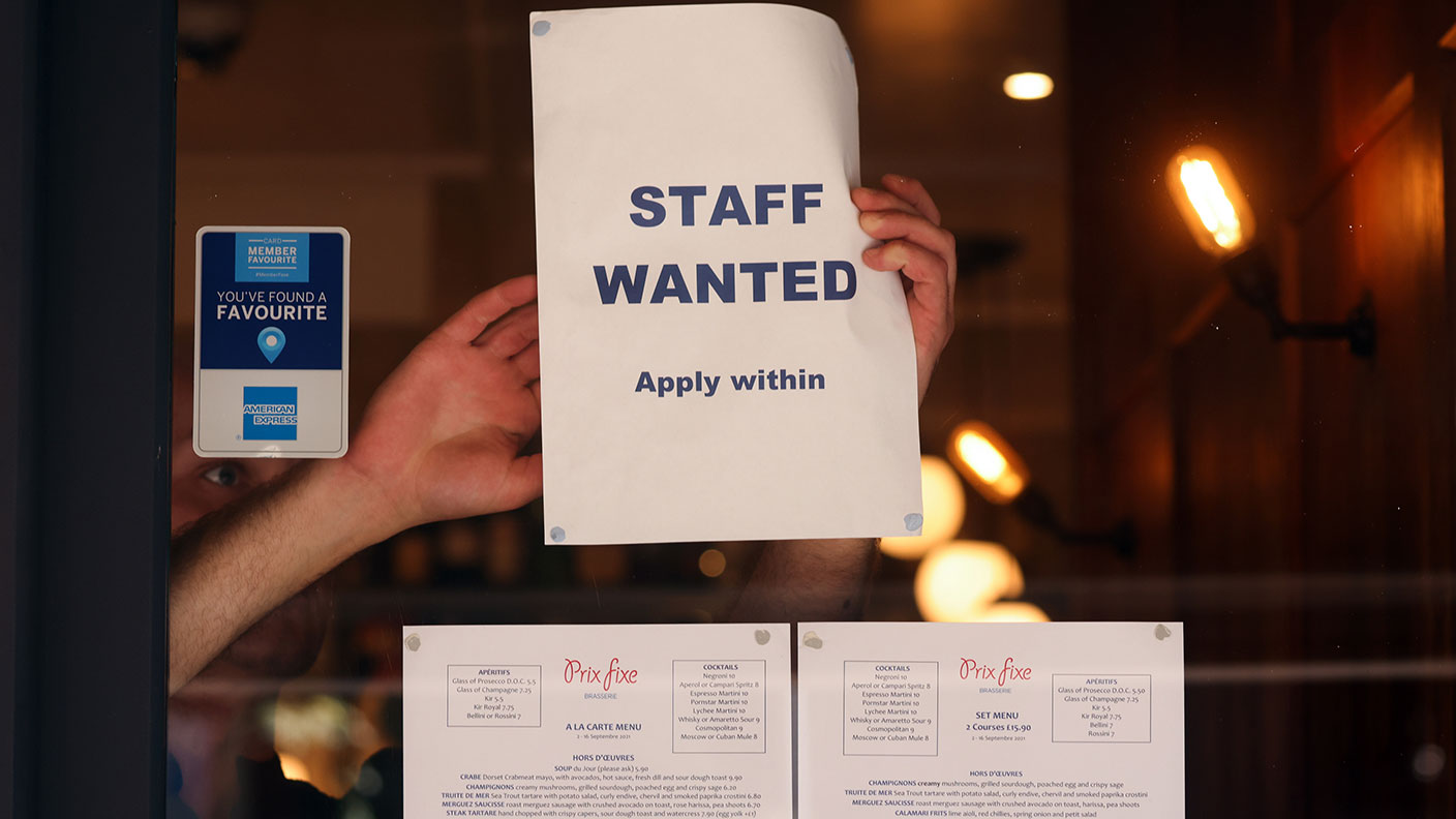Job vacancy in a restaurant window