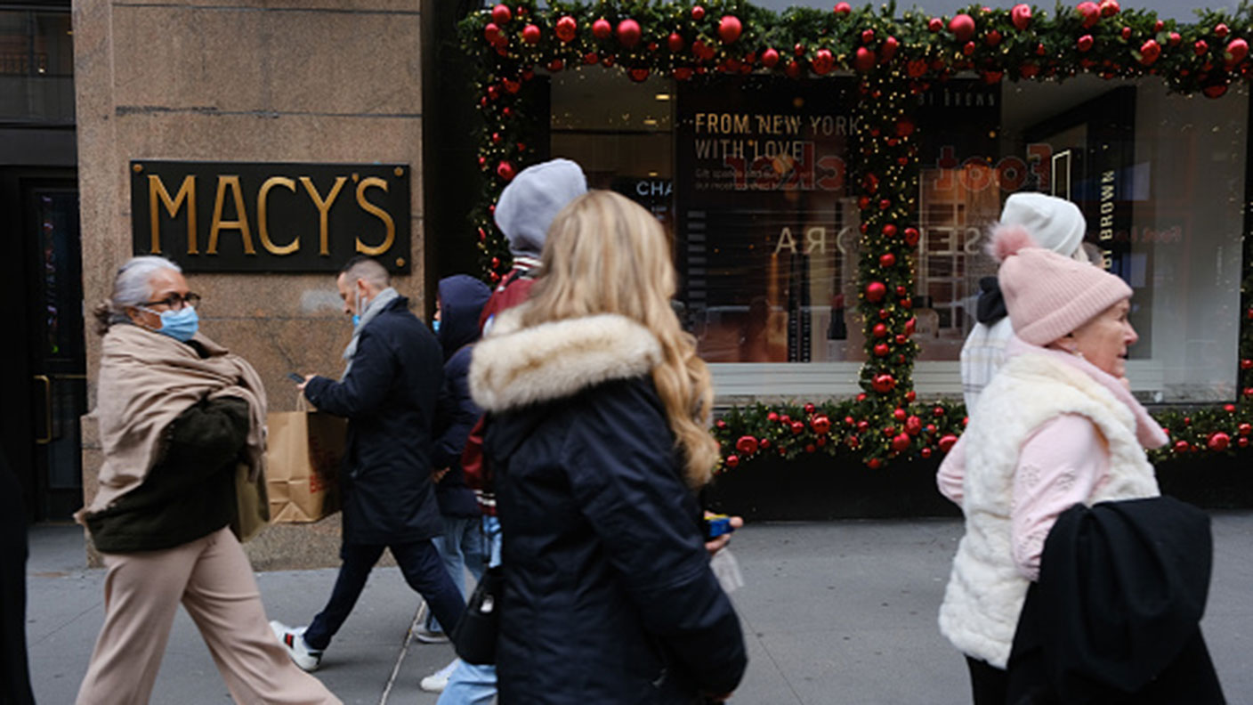 Shoppers in New York