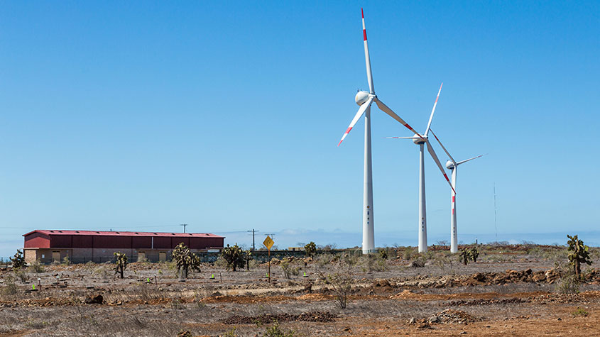 Galapagos wind turbines