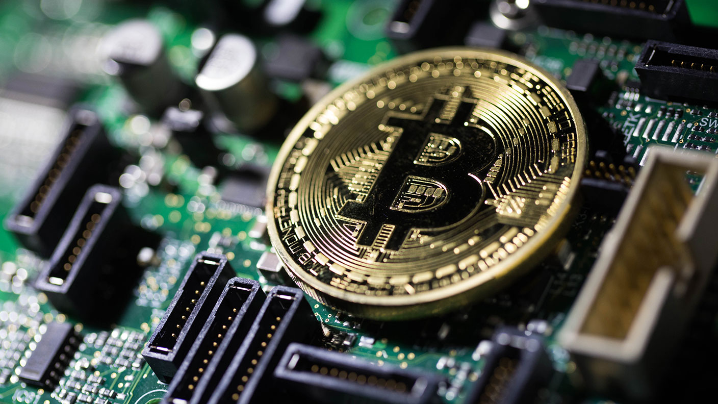 Bitcoin and a circuit board