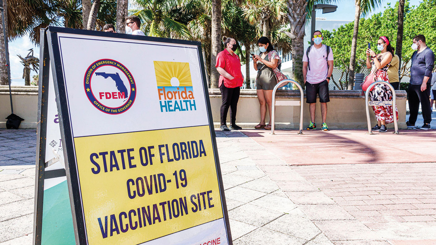 Covid vaccination centre in Florida