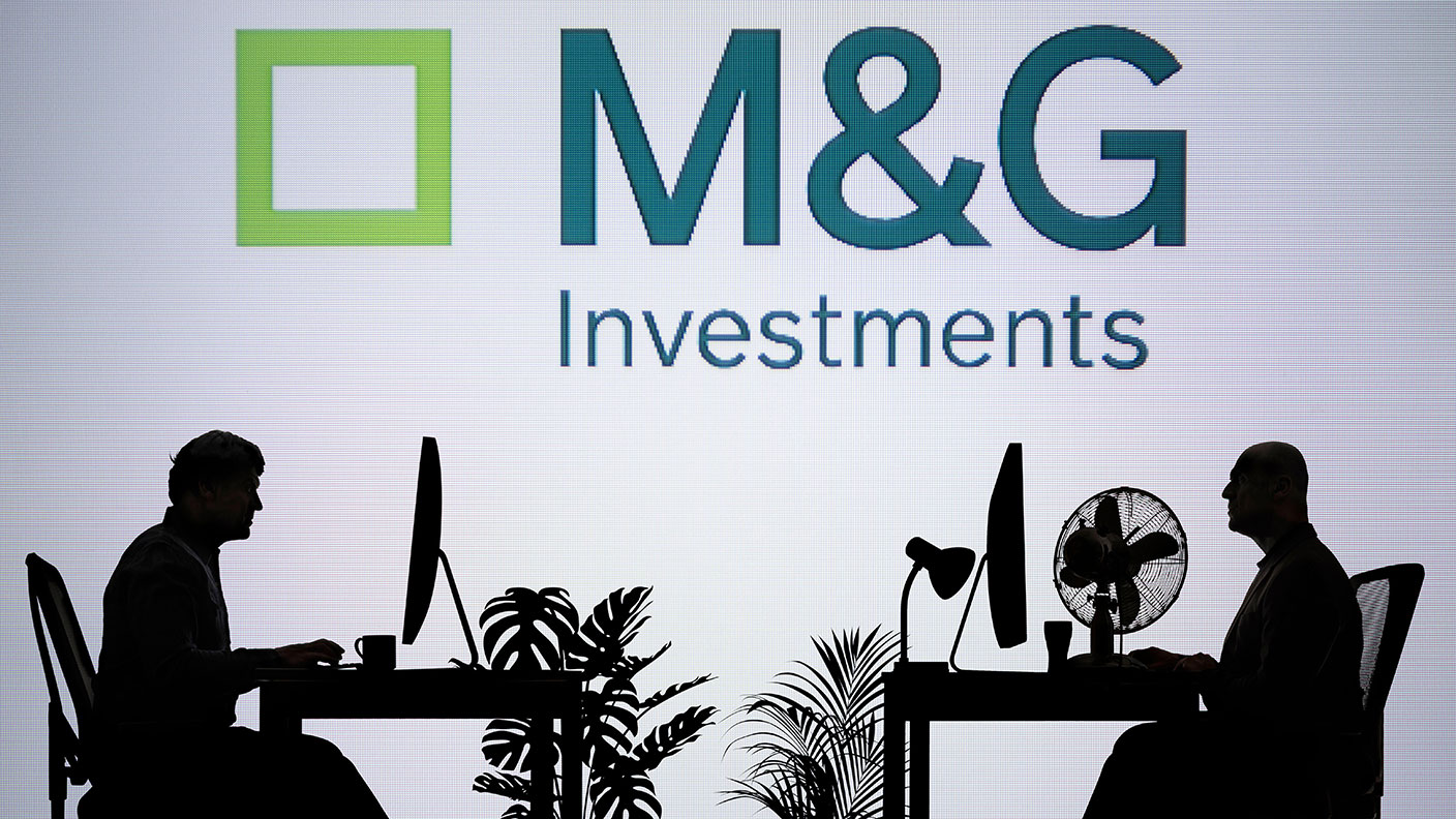 M&amp;G investments logo and silhouetted people