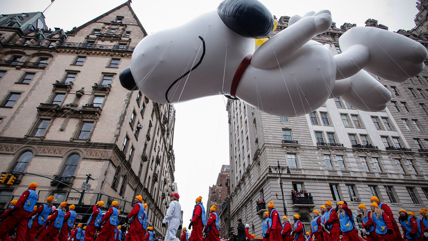 Snoopy balloon at Macy&#039;s Thanksgiving Day Parade