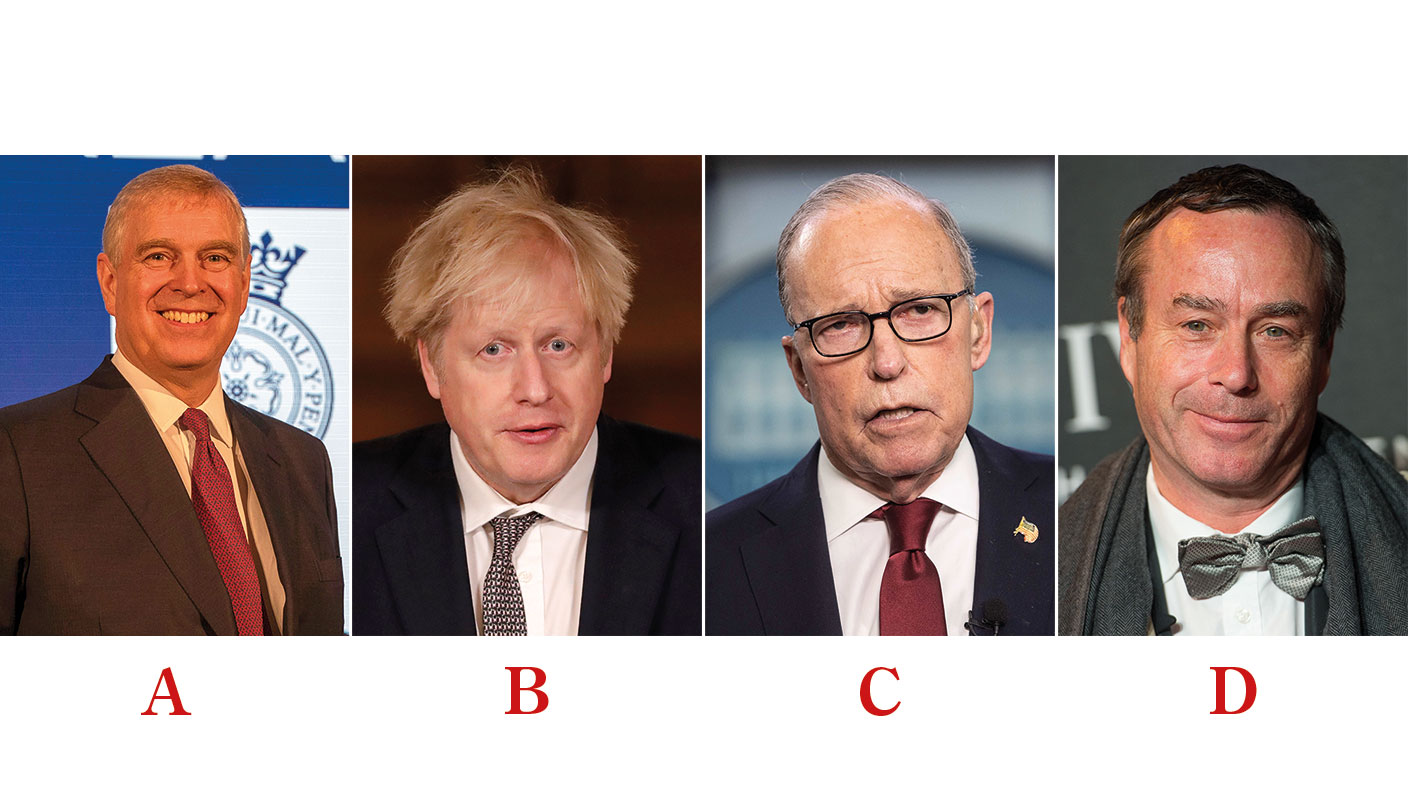 Prince Andrew, Boris Johnson, Larry Kudlow, Lionel Barber