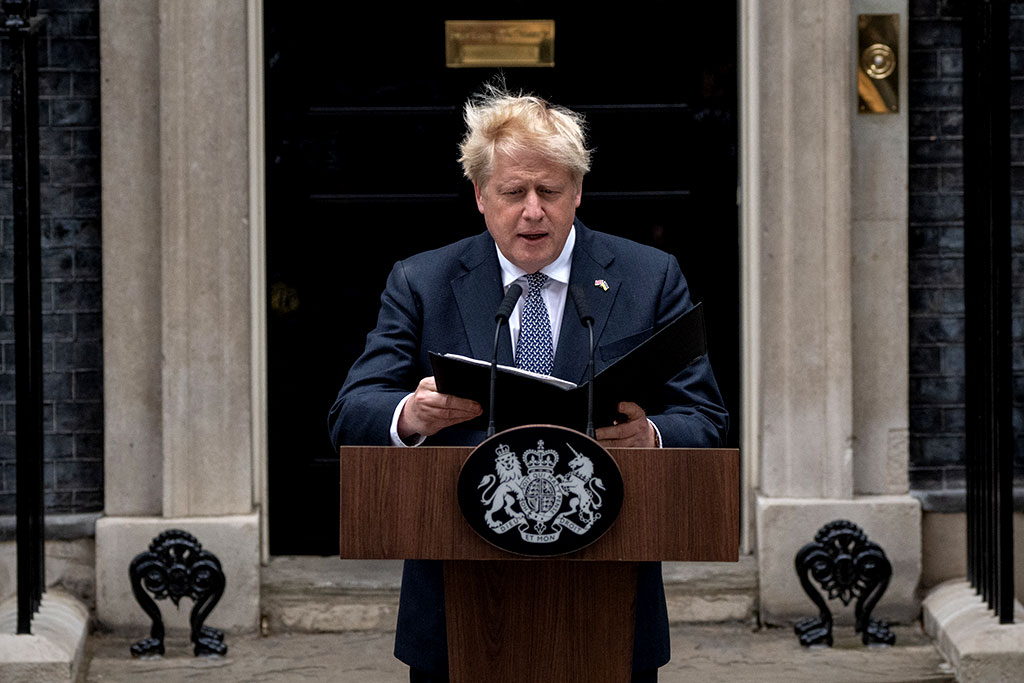 Boris Johnson in Downing Street 