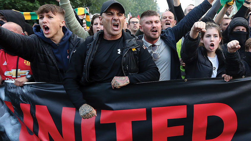 Manchester United fans protest against the Glazers’ ownership of the club