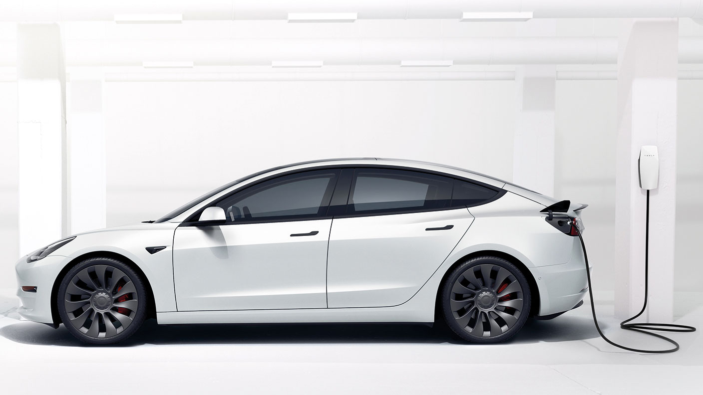 A Tesla electric car