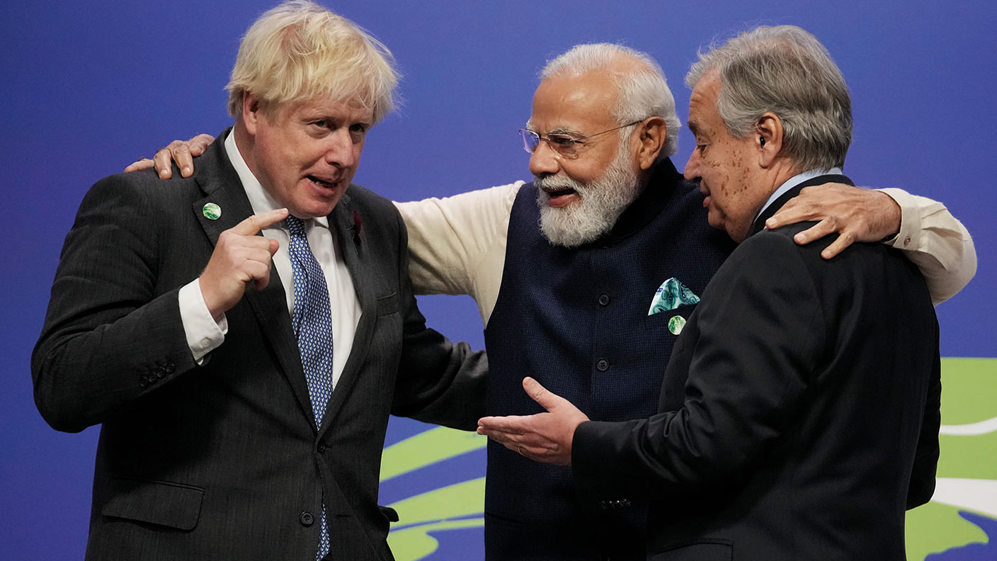 Boris Johnson, Narendra Modi and Antonio Guterres