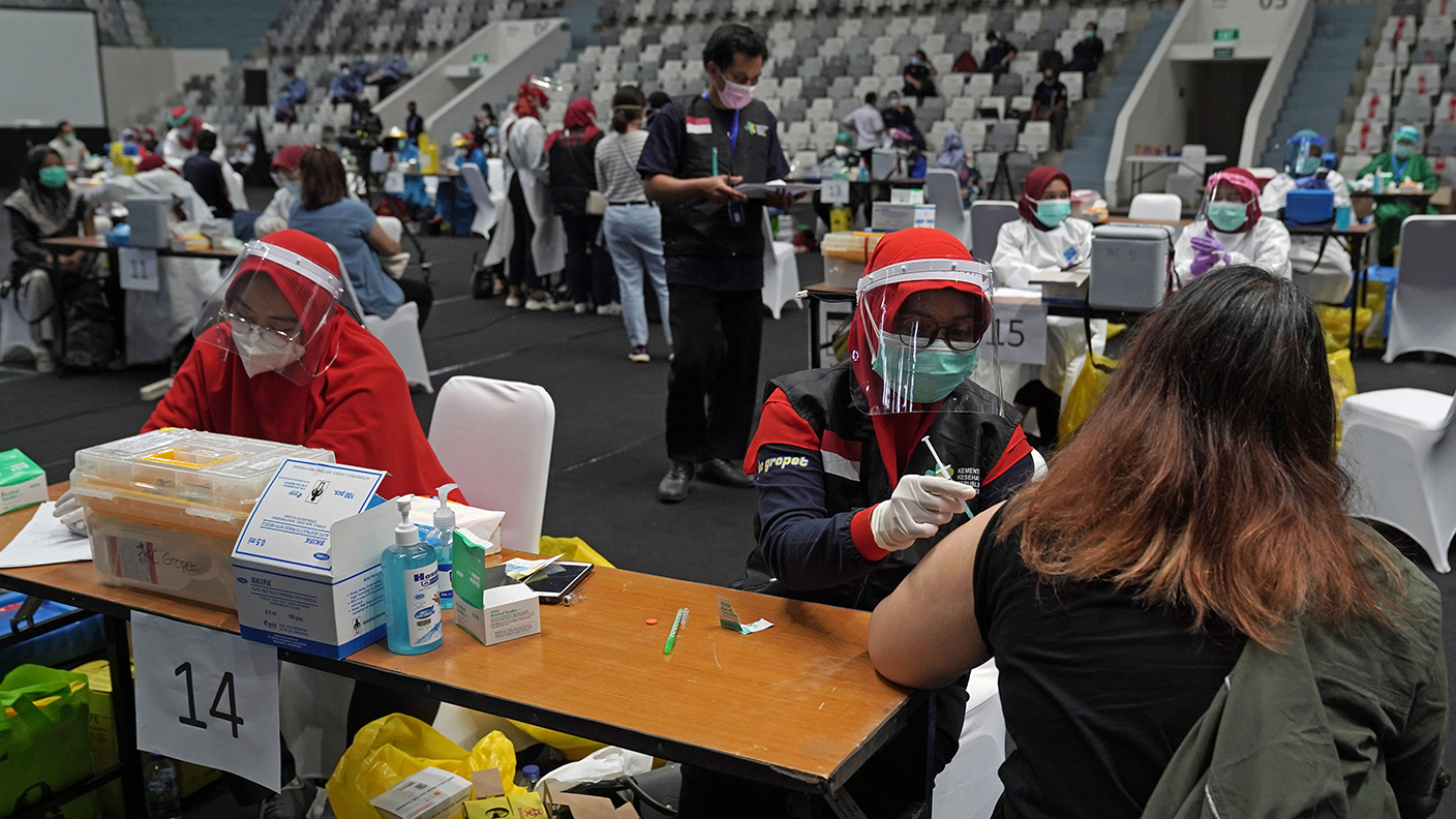 Mass Covid-19 vaccination centre in Jakarta