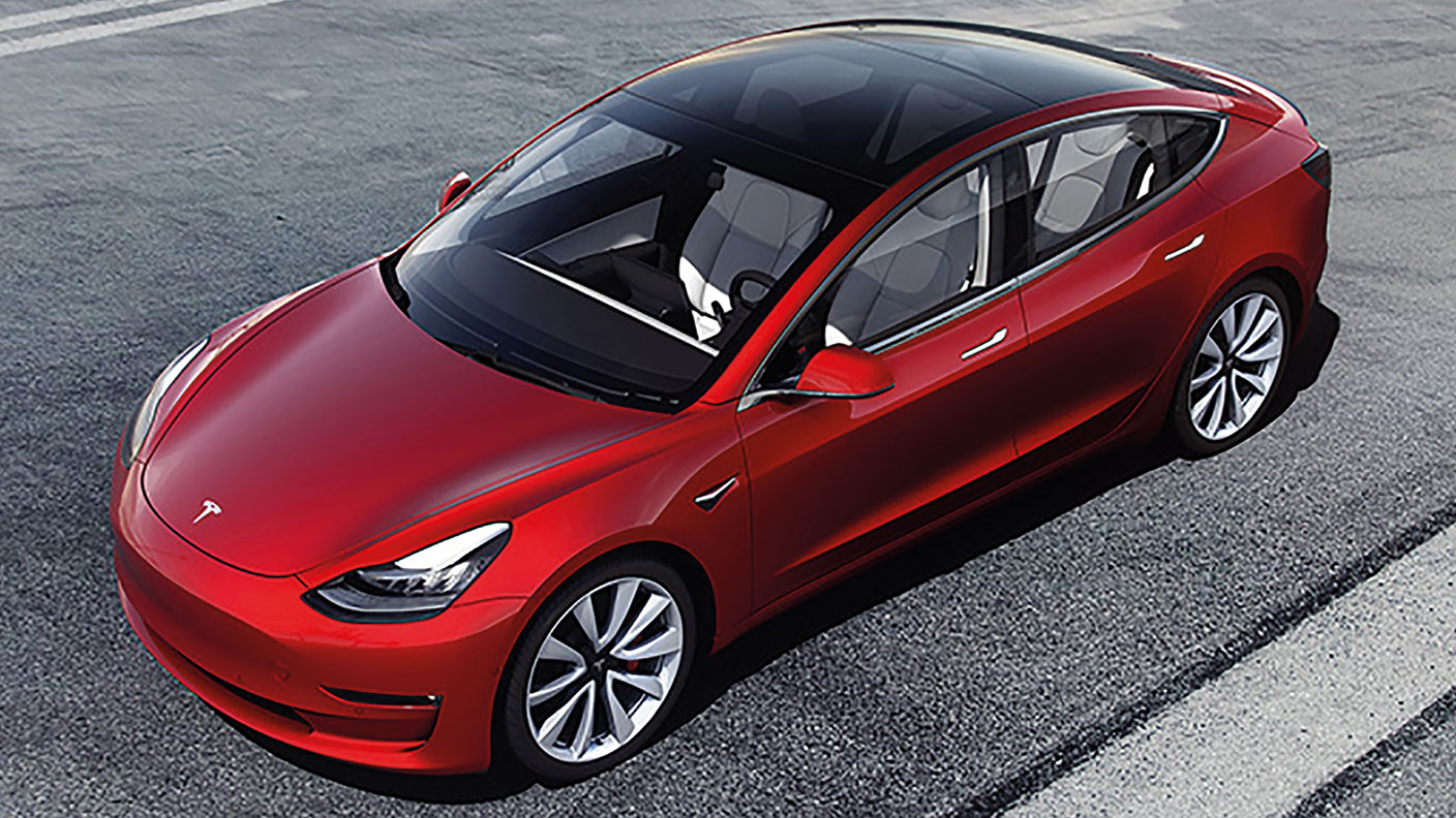 A Tesla electric car