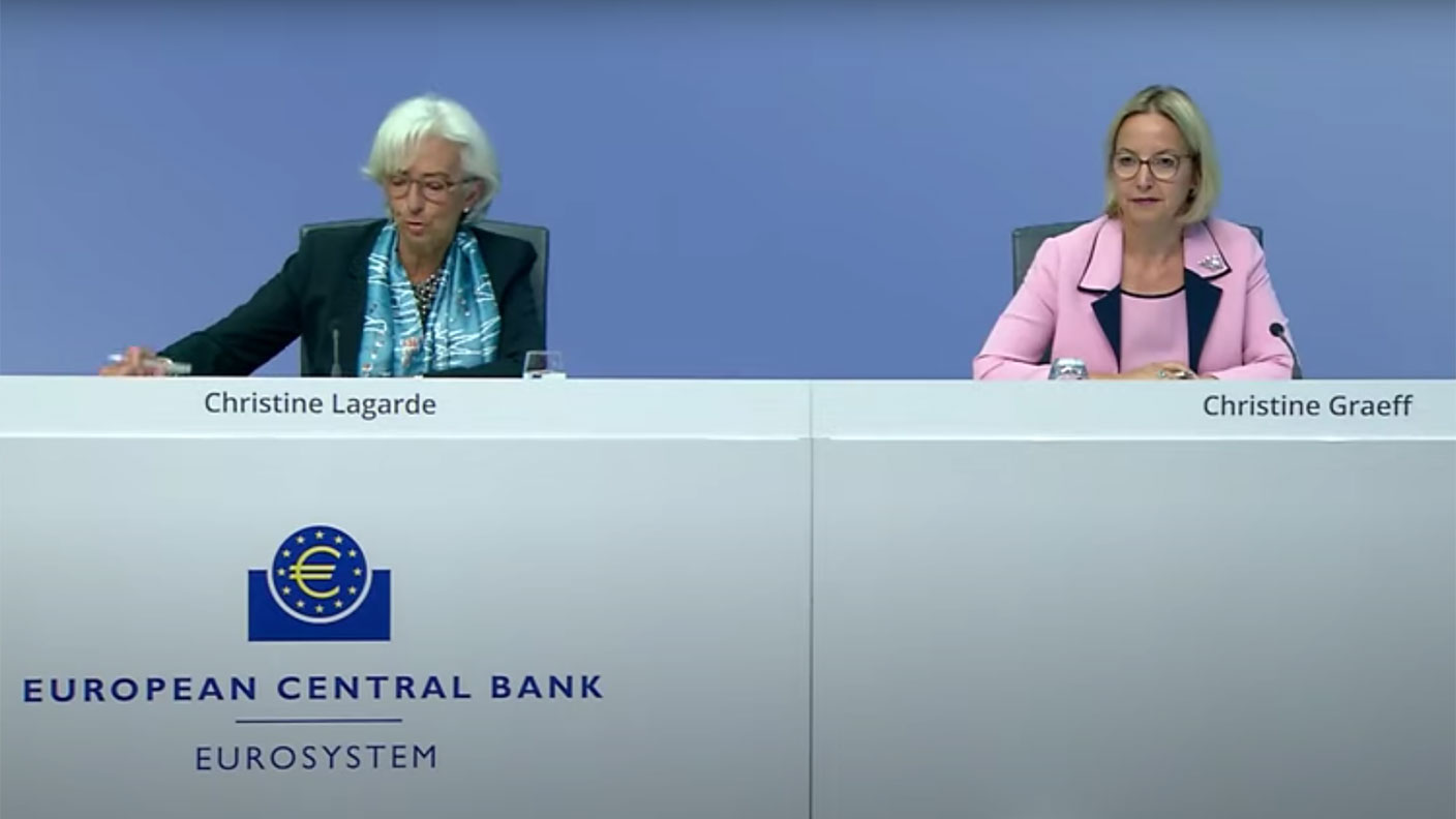 ECB press conference screen grab © ECB