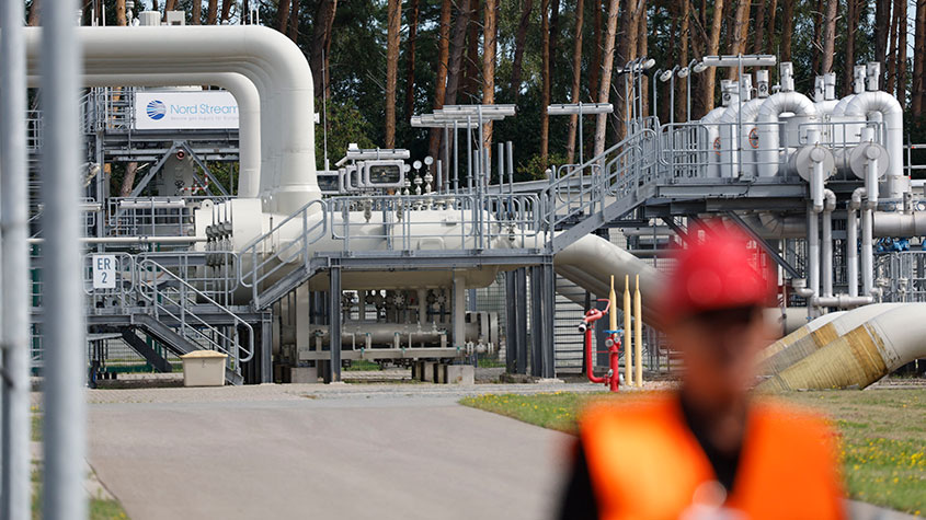 Distribution station for the Nord Stream 1 gas pipeline